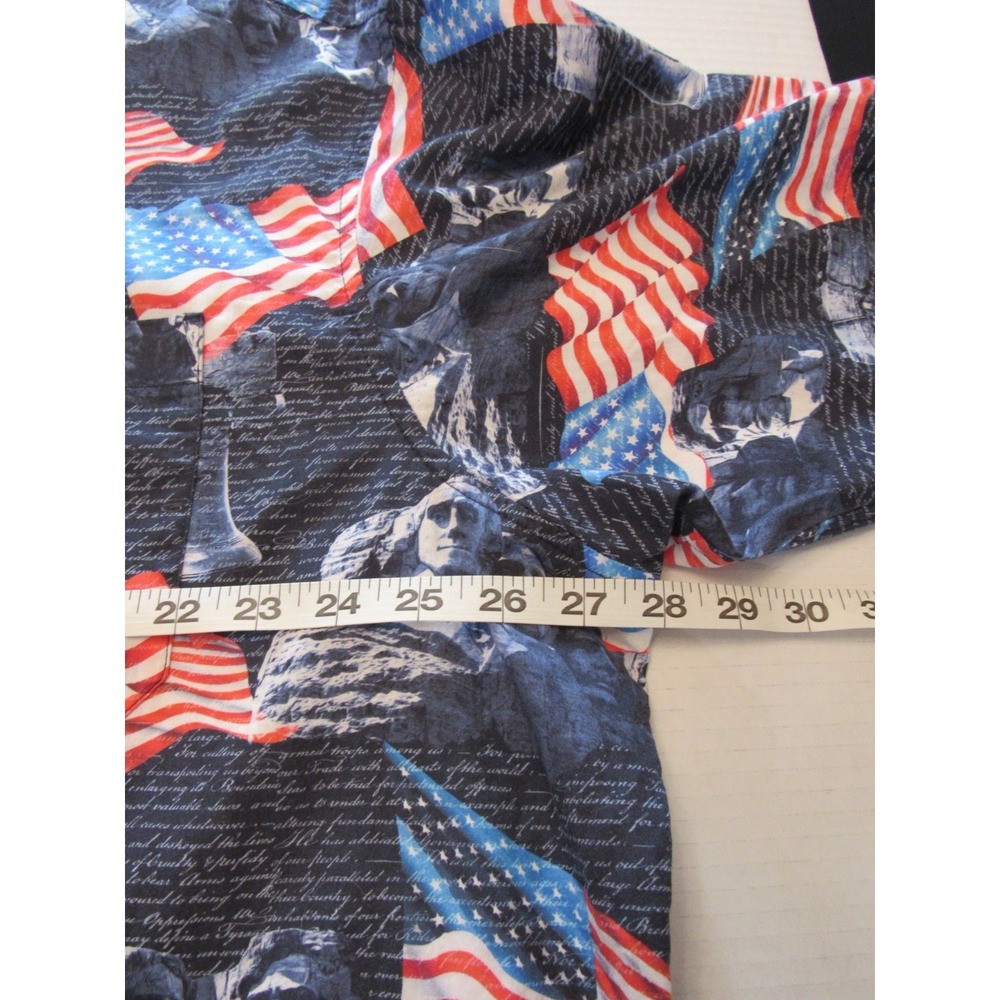 Red Head Mens Patriotic American Flag Mount Rushmore Liberty Shirt 2XL Navy Blue - Picture 4 of 11